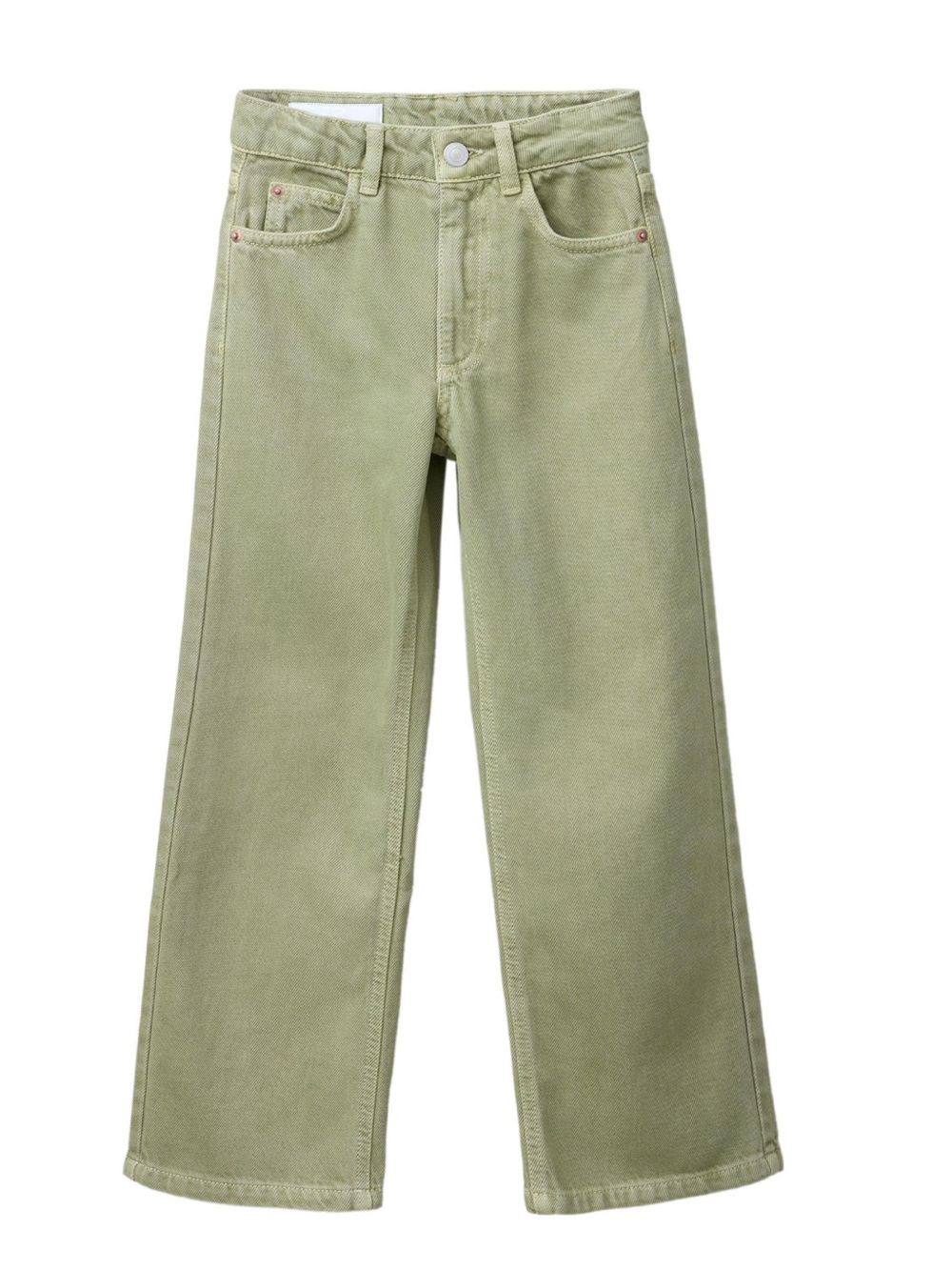 Zara Kids Wide-Leg Jeans in Sage Green
